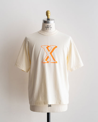 【Blurhms Rootstock】Cotton Rayon 88 / 12 Print Tee "X-X"『Wide』