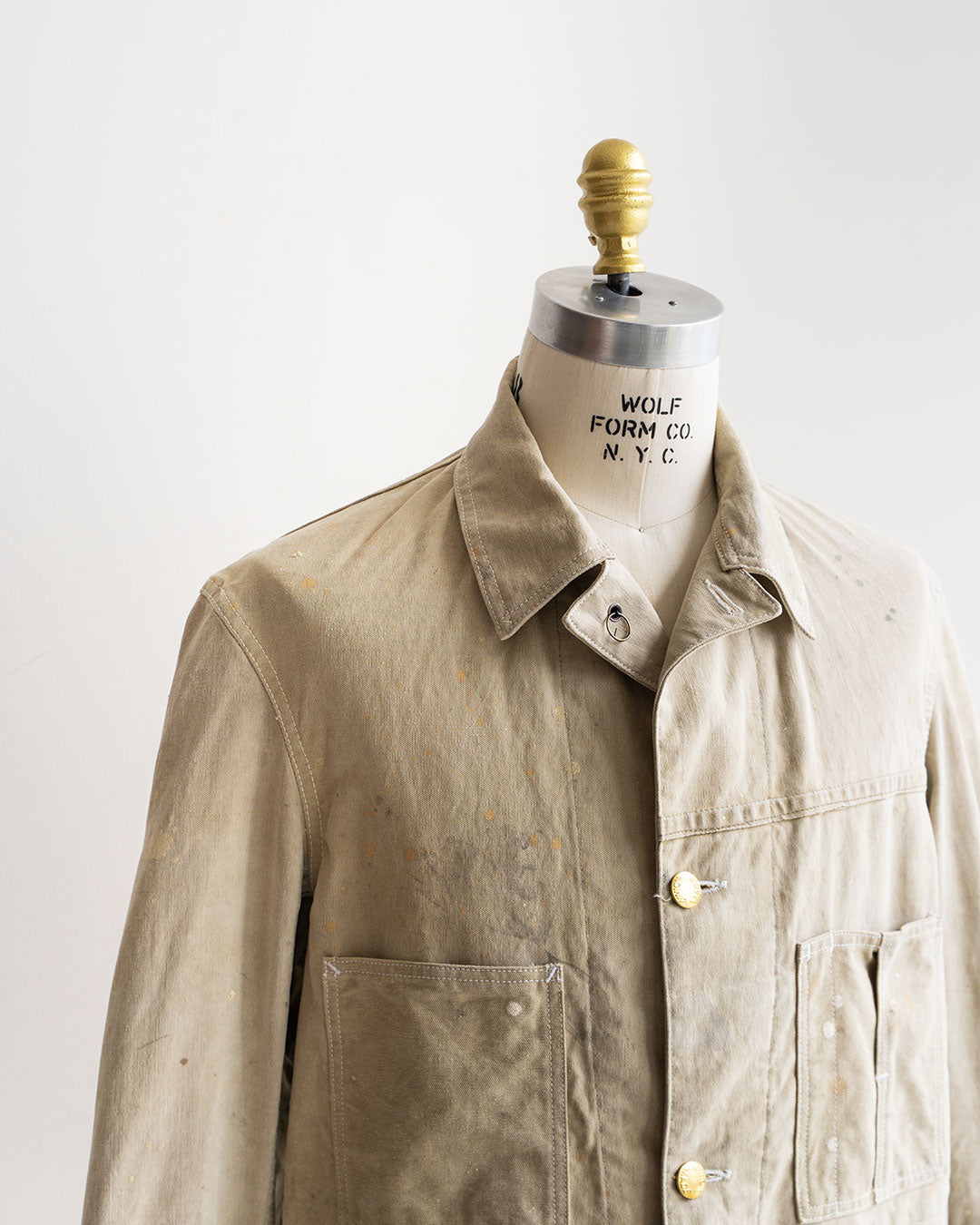 【HEXICO】Coverall .30-40s Style 『US Old Drop Cloth / Brass Button』①