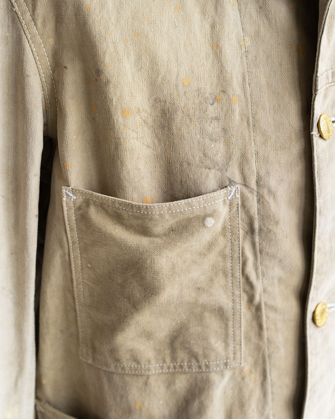 【HEXICO】Coverall .30-40s Style 『US Old Drop Cloth / Brass Button』①