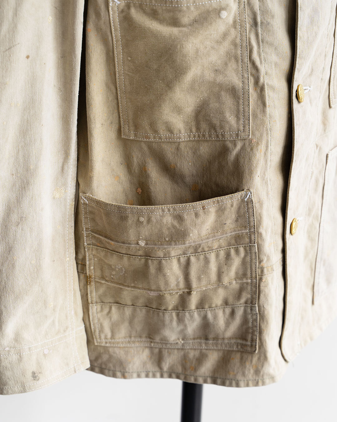 【HEXICO】Coverall .30-40s Style 『US Old Drop Cloth / Brass Button』①