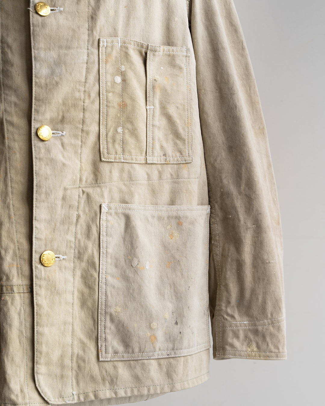 【HEXICO】Coverall .30-40s Style 『US Old Drop Cloth / Brass Button』①