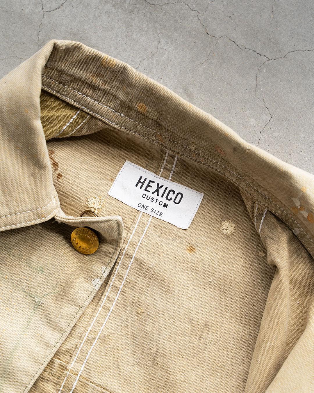 【HEXICO】Coverall .30-40s Style 『US Old Drop Cloth / Brass Button』①
