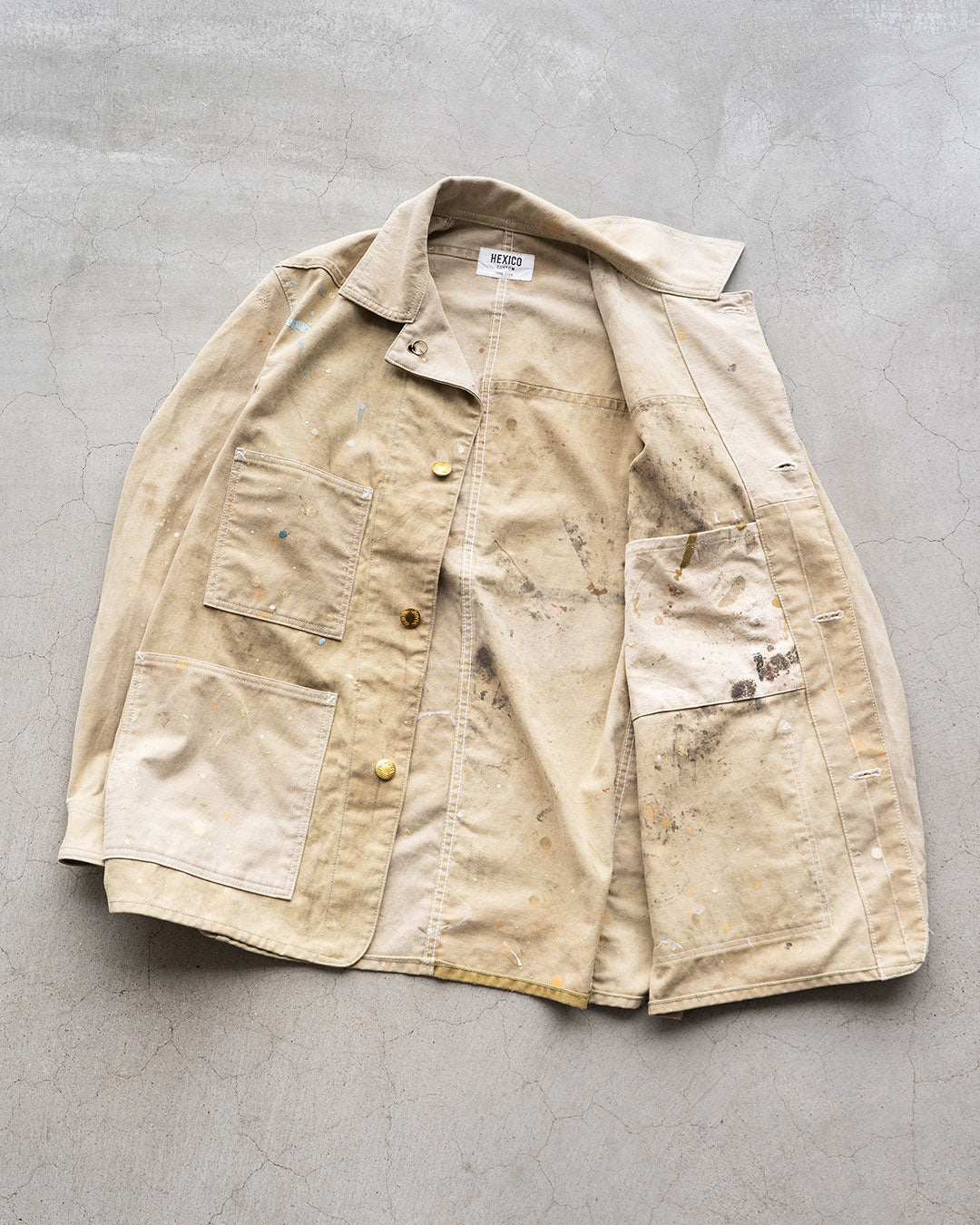 【HEXICO】Coverall .30-40s Style 『US Old Drop Cloth / Brass Button』②