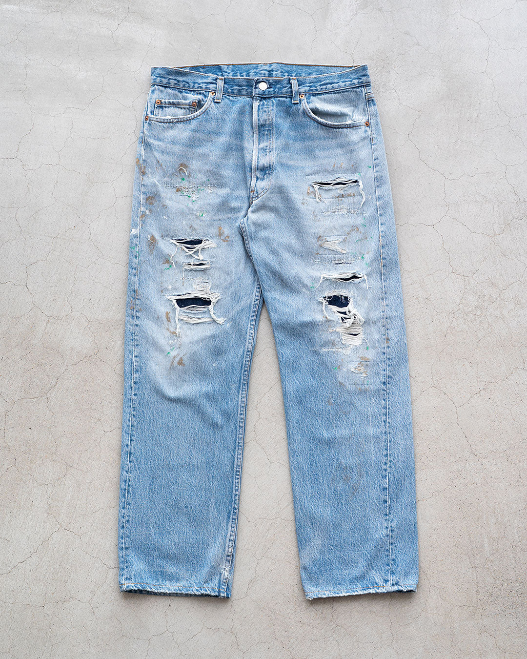 【Re FORT】Levis 501 “Made In USA” 『Crash & Paint』『Size W36』2-①