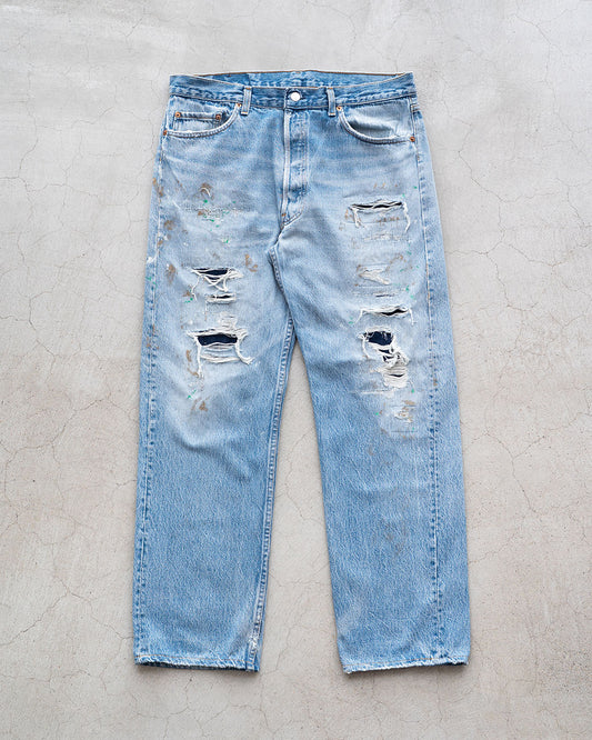 【Re FORT】Levis 501 “Made In USA” 『Crash & Paint』『Size W36』2-①