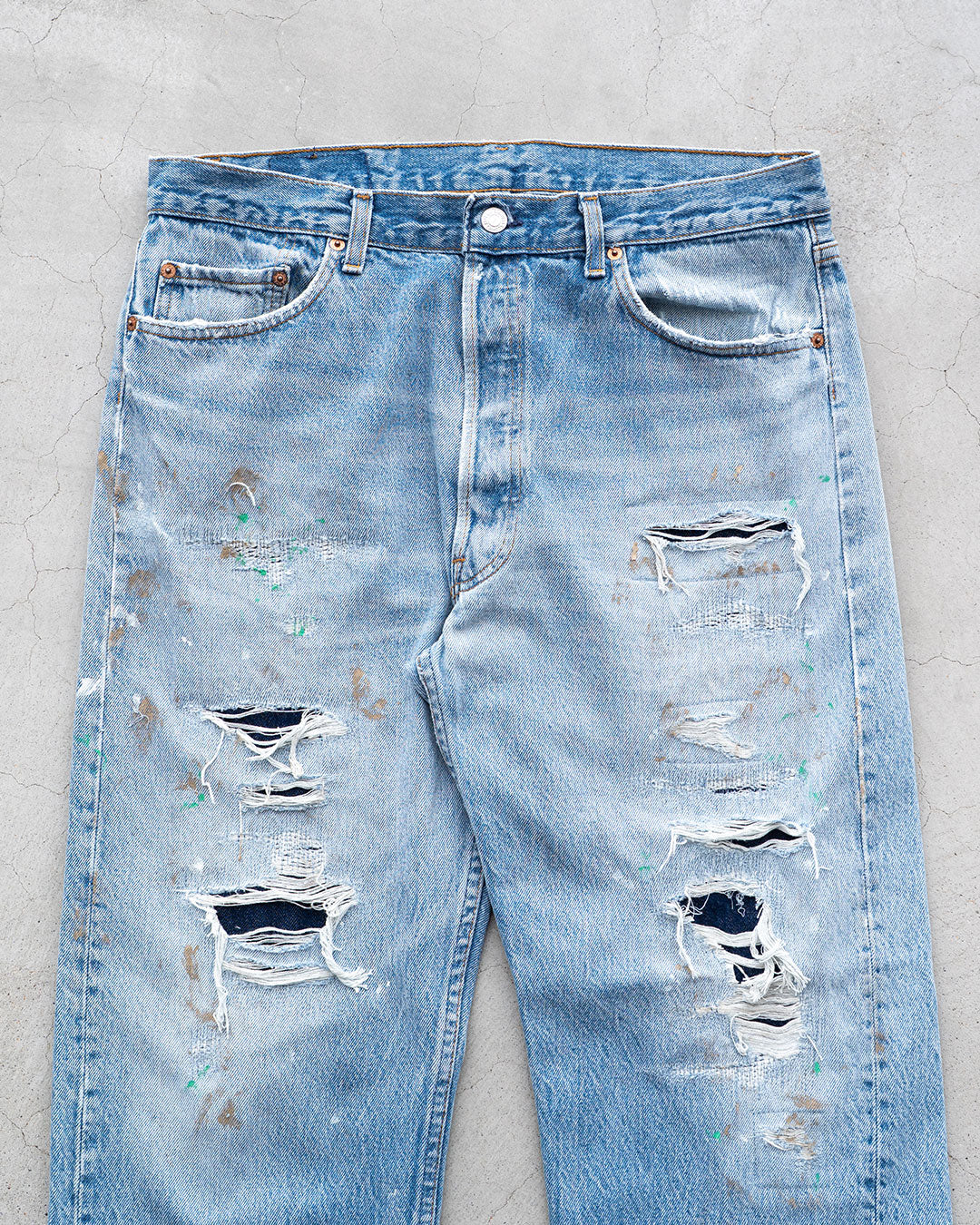 【Re FORT】Levis 501 “Made In USA” 『Crash & Paint』『Size W36』2-①