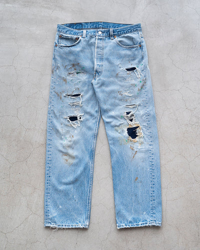 【Re FORT】Levis 501 “Made In USA” 『Crash & Paint』『Size W36』2-③