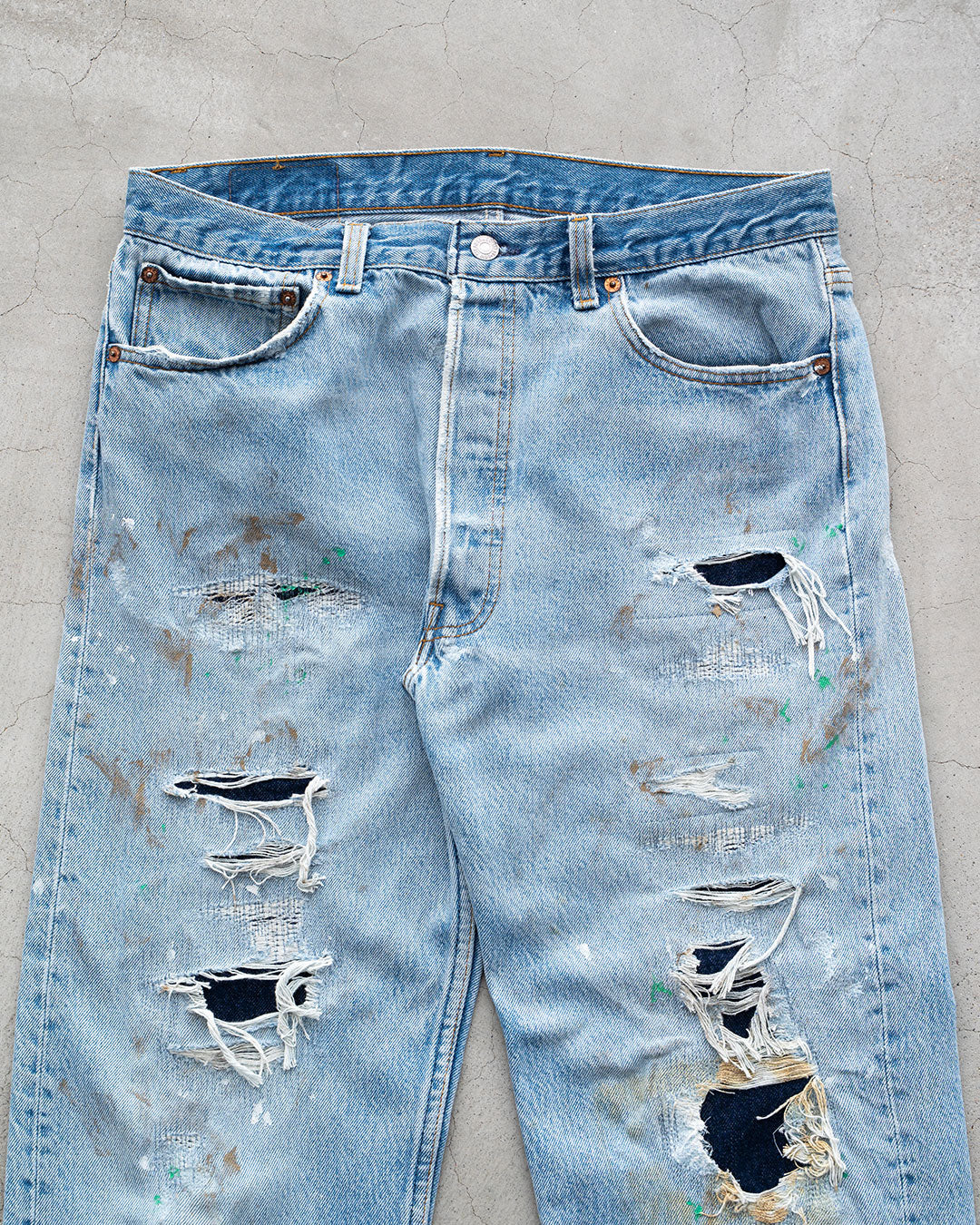 【Re FORT】Levis 501 “Made In USA” 『Crash & Paint』『Size W36』2-③