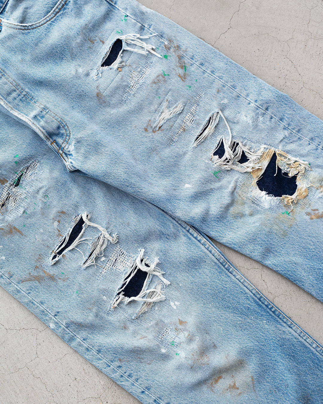 【Re FORT】Levis 501 “Made In USA” 『Crash & Paint』『Size W36』2-③