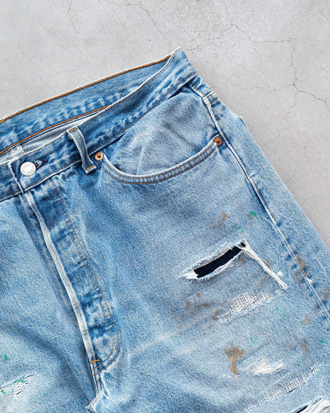 【Re FORT】Levis 501 “Made In USA” 『Crash & Paint』『Size W36』2-⑧
