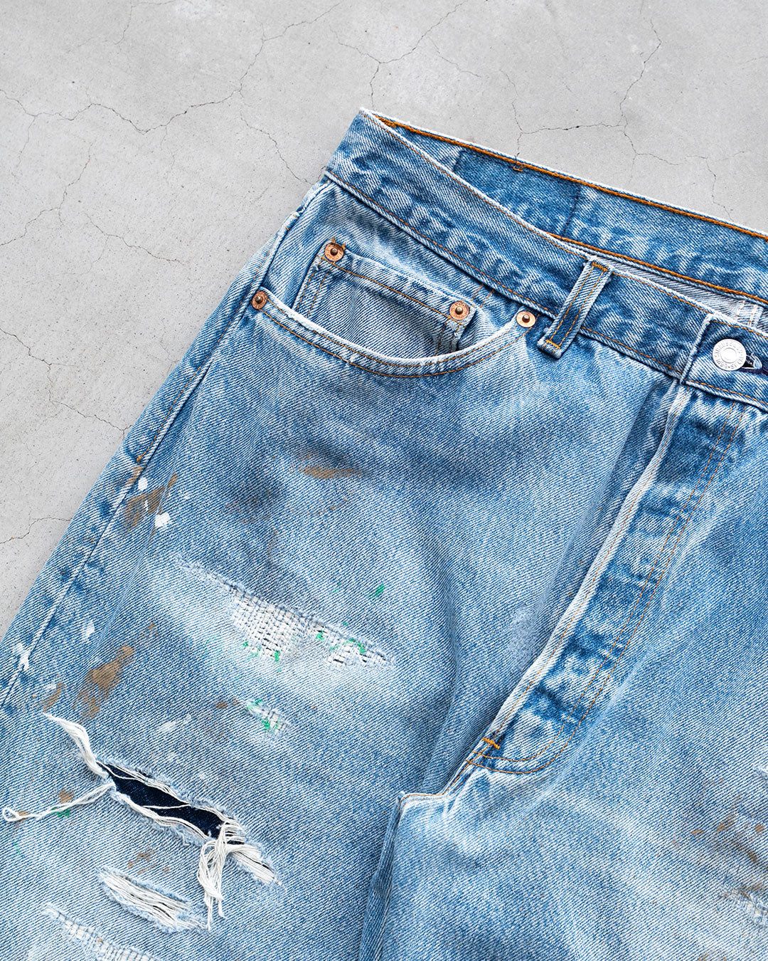 【Re FORT】Levis 501 “Made In USA” 『Crash & Paint』『Size W36』2-⑧
