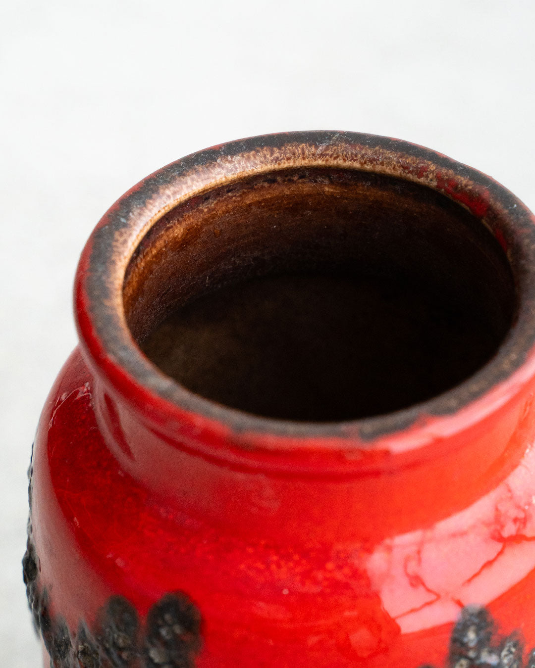 【VINTAGE】60-70s Fat Lava Flower Vase (W.GERMANY)
