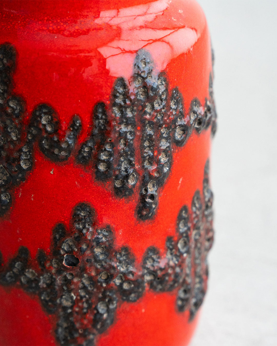 【VINTAGE】60-70s Fat Lava Flower Vase (W.GERMANY)