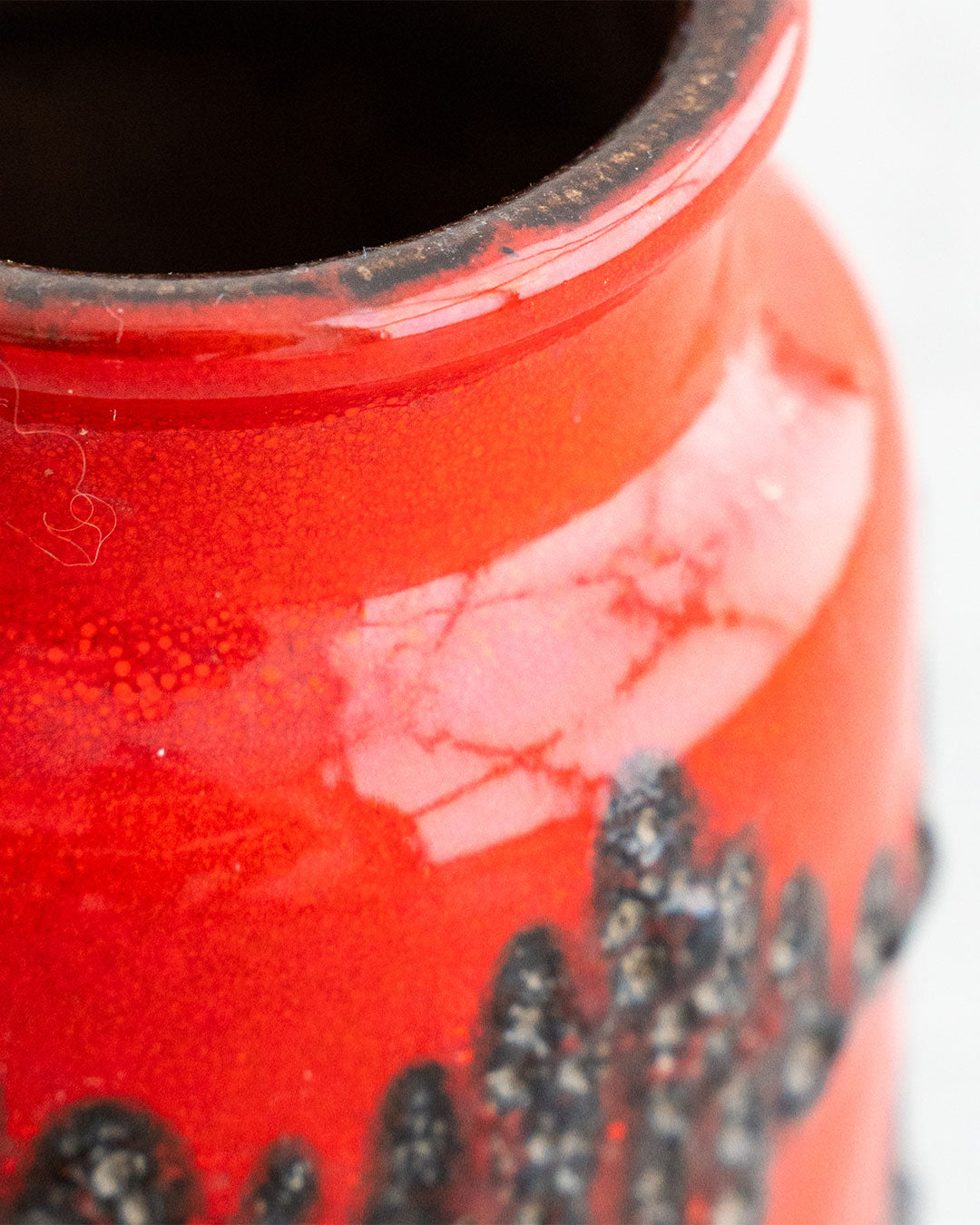 【VINTAGE】60-70s Fat Lava Flower Vase (W.GERMANY)