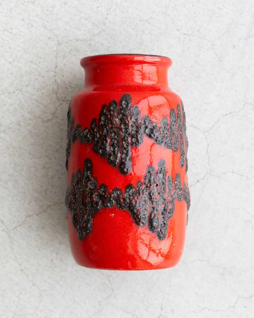 【VINTAGE】60-70s Fat Lava Flower Vase (W.GERMANY)