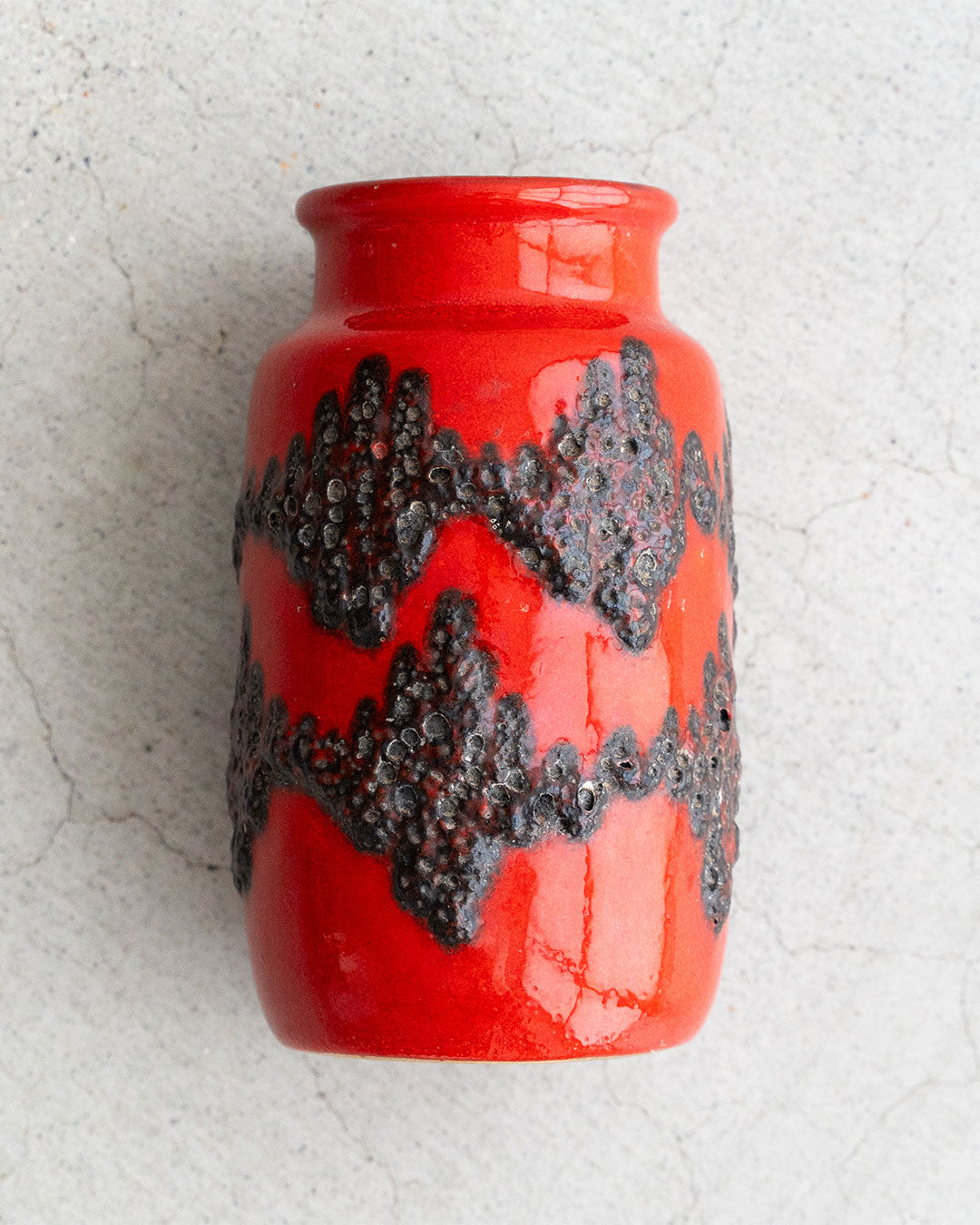 【VINTAGE】60-70s Fat Lava Flower Vase (W.GERMANY)