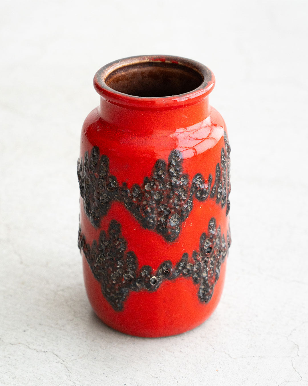 【VINTAGE】60-70s Fat Lava Flower Vase (W.GERMANY)