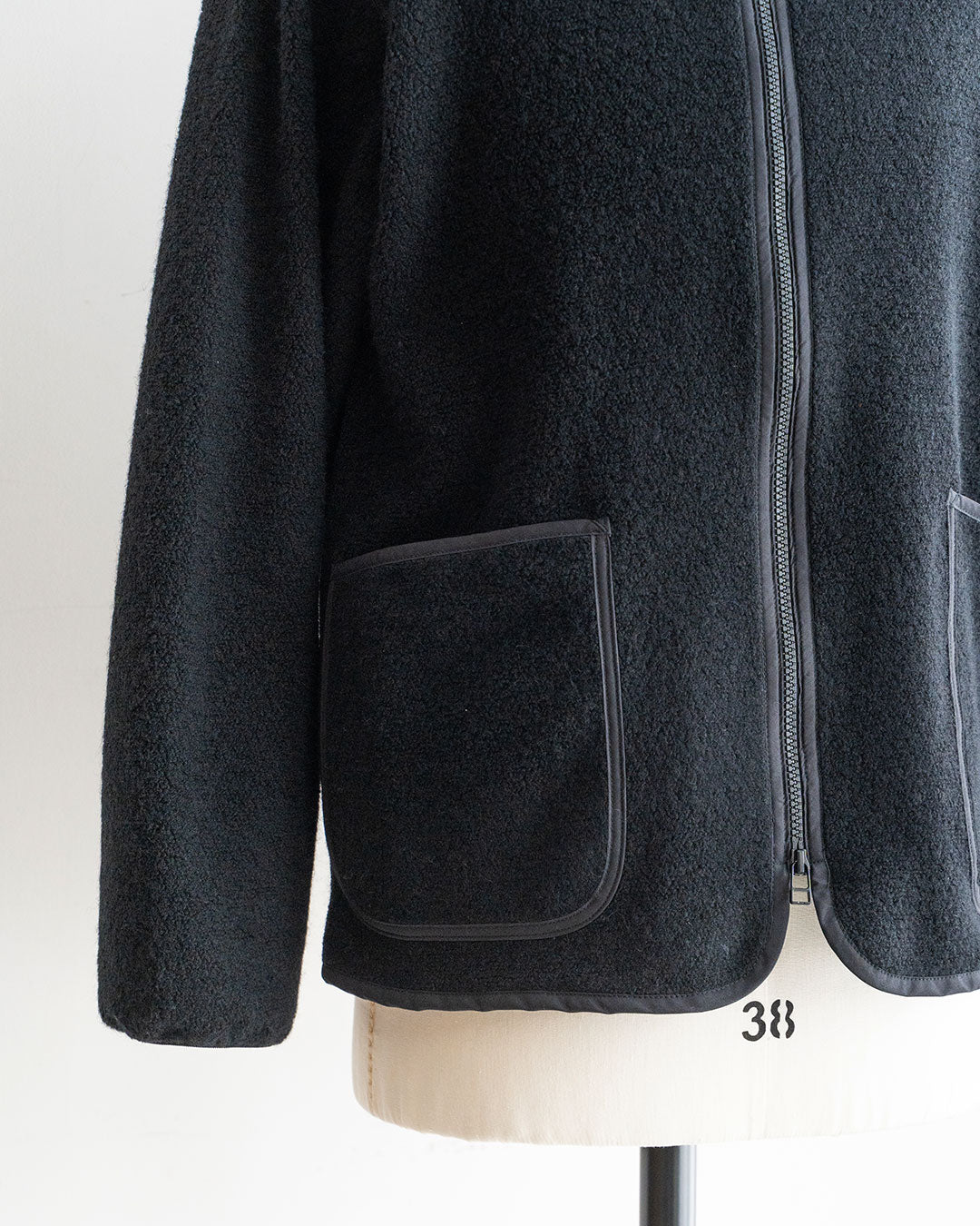 【A VONTADE】Wool Pile Zip Cardigan