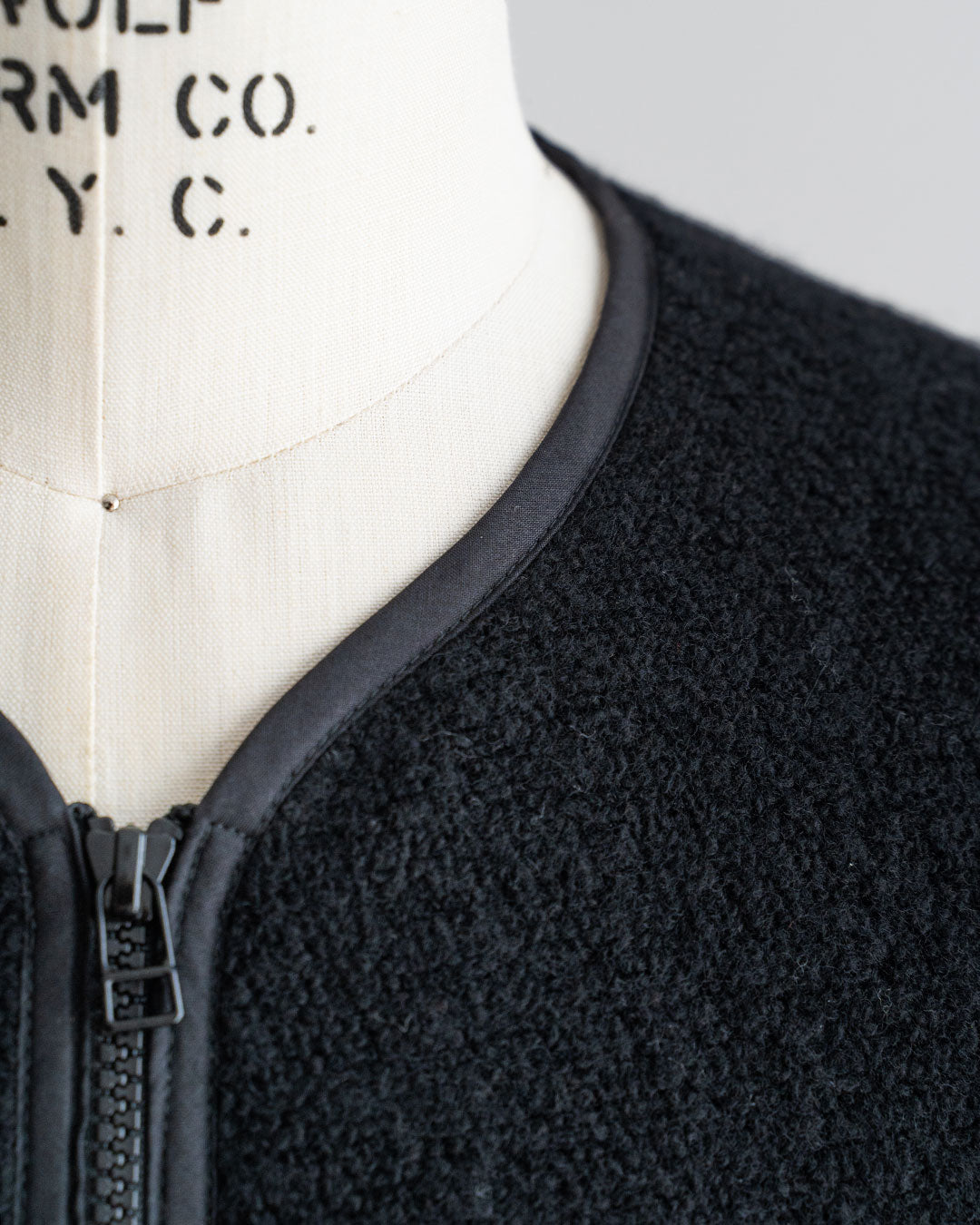 【A VONTADE】Wool Pile Zip Cardigan