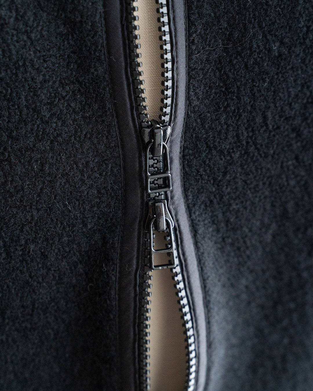 【A VONTADE】Wool Pile Zip Cardigan