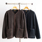 【A VONTADE】Wool Pile Zip Cardigan