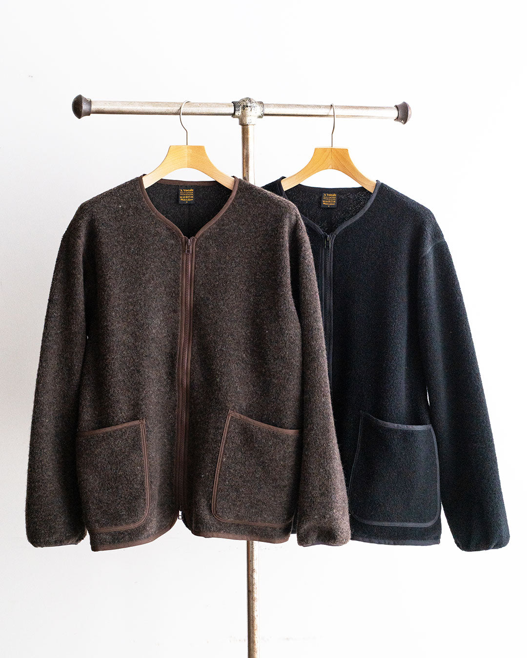 【A VONTADE】Wool Pile Zip Cardigan