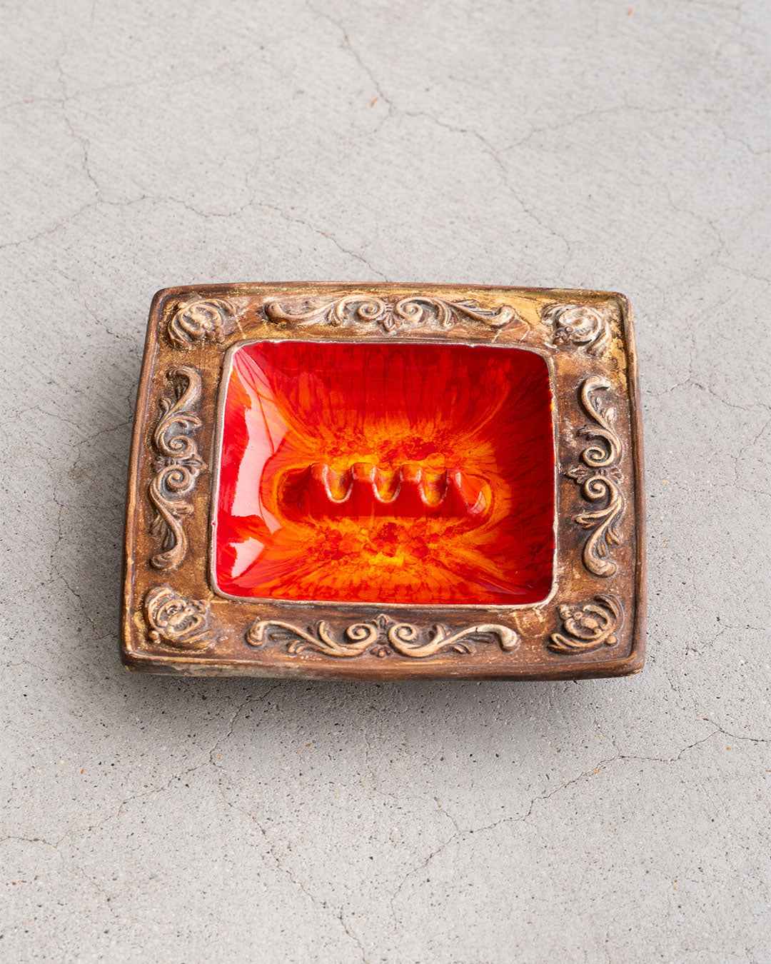 【VINTAGE】60-70s Mid Century Marble Ashtray 『Made In USA』