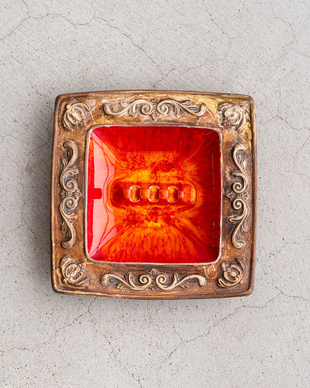 【VINTAGE】60-70s Mid Century Marble Ashtray 『Made In USA』