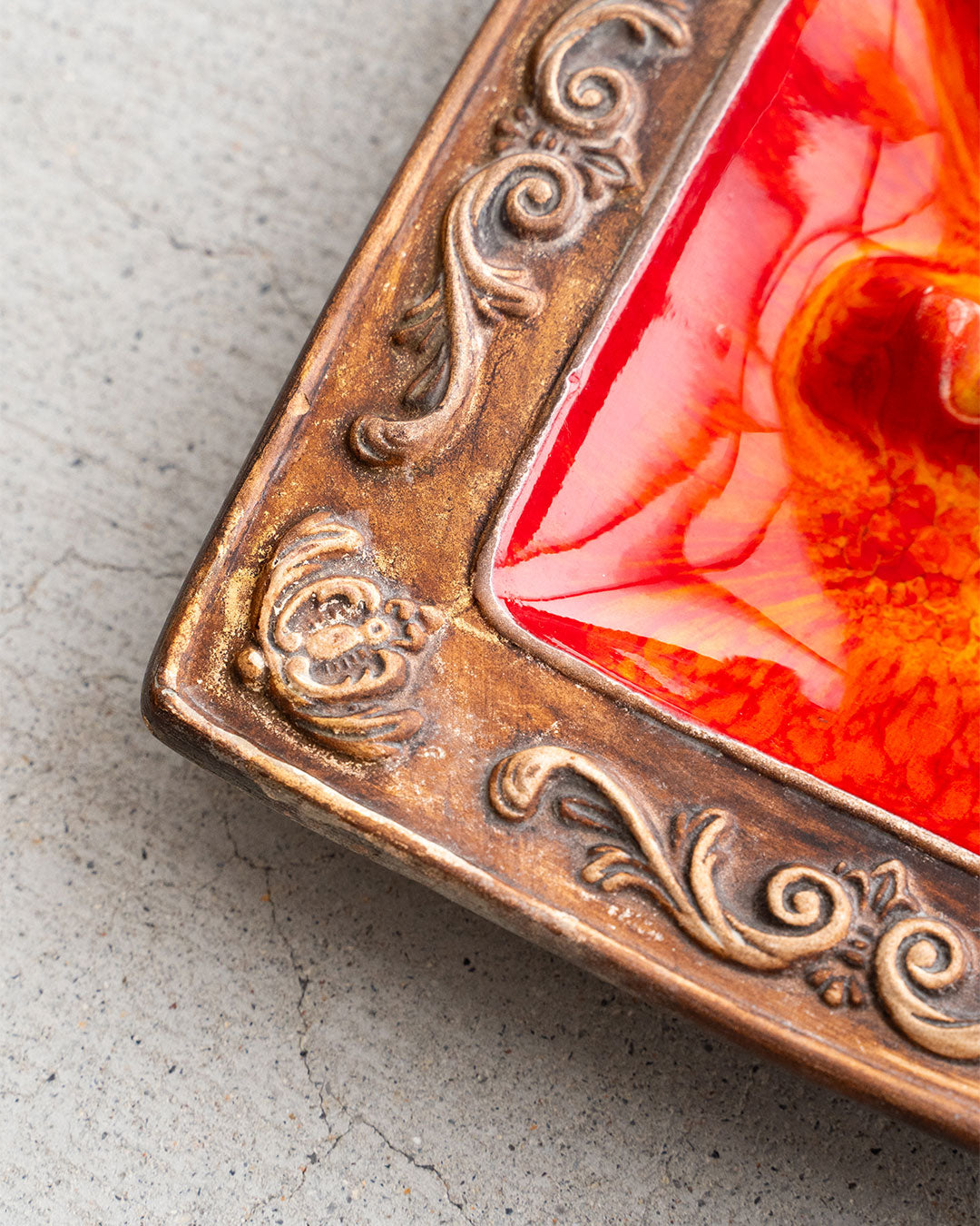 【VINTAGE】60-70s Mid Century Marble Ashtray 『Made In USA』