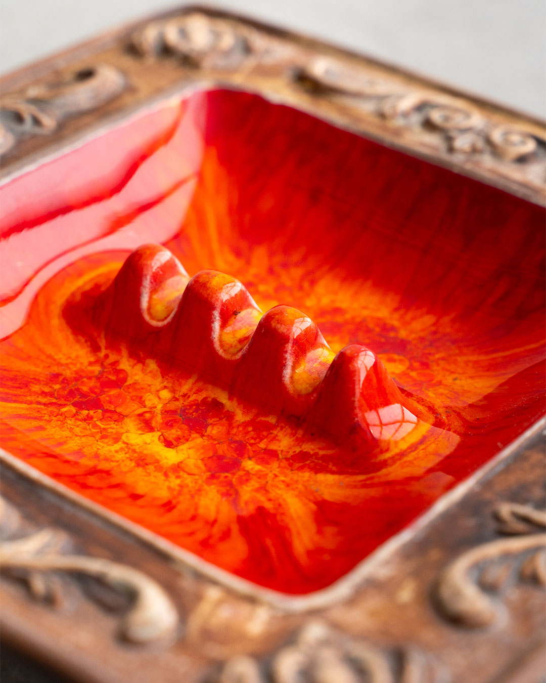 【VINTAGE】60-70s Mid Century Marble Ashtray 『Made In USA』