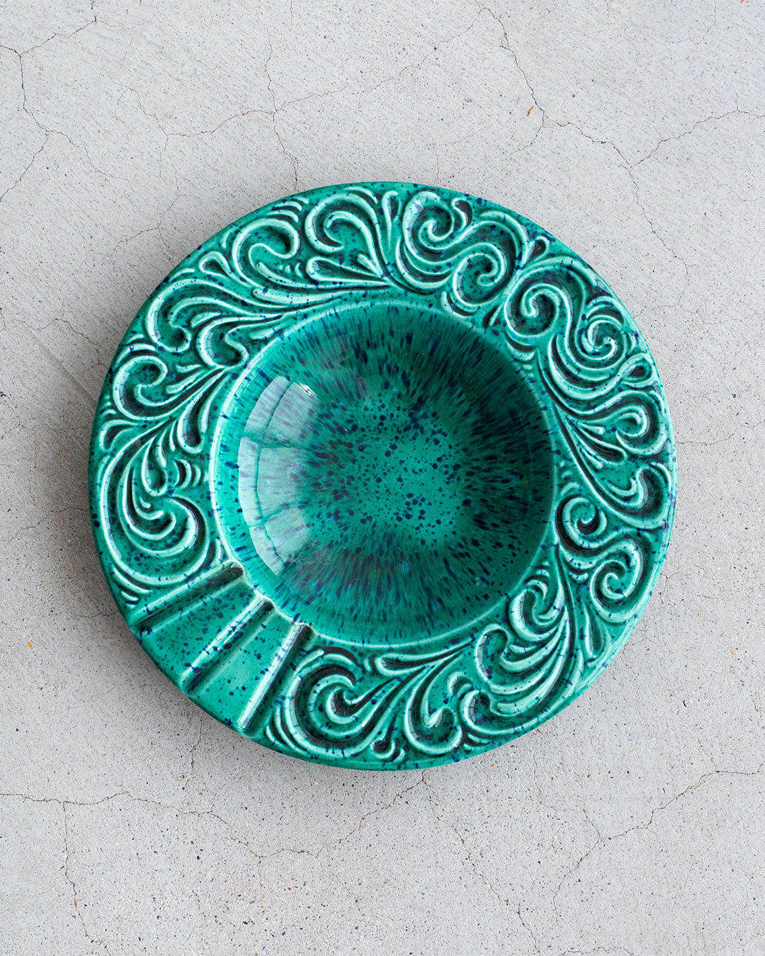 【VINTAGE】Mid Century Marble Ashtray 『J. LINDKE Studio Pottery』