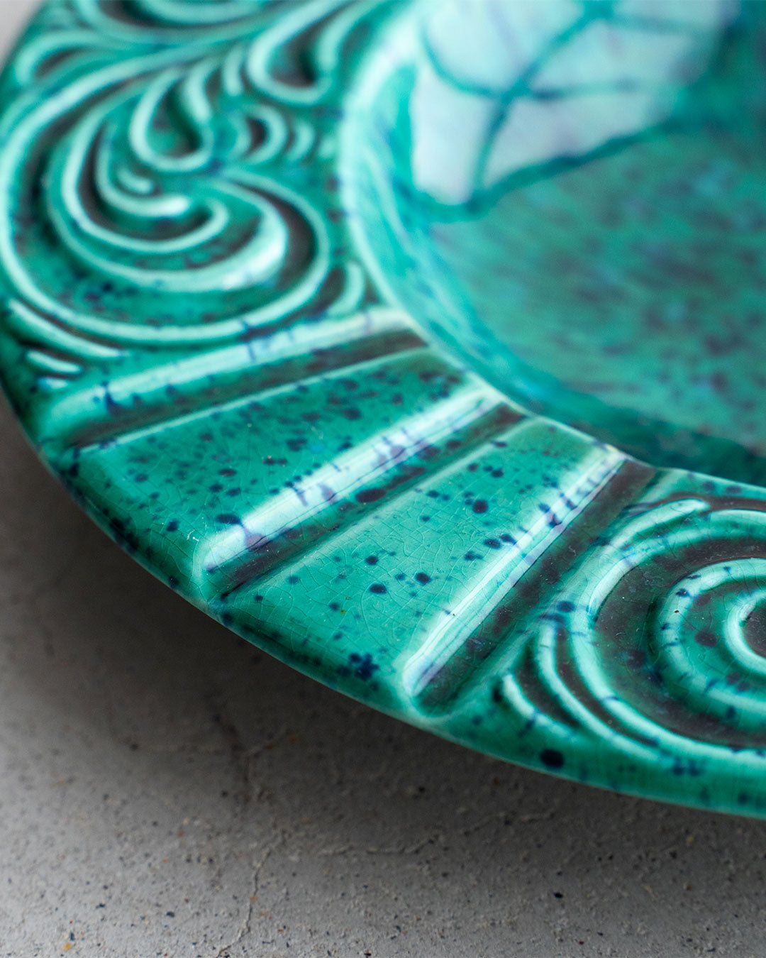 【VINTAGE】Mid Century Marble Ashtray 『J. LINDKE Studio Pottery』