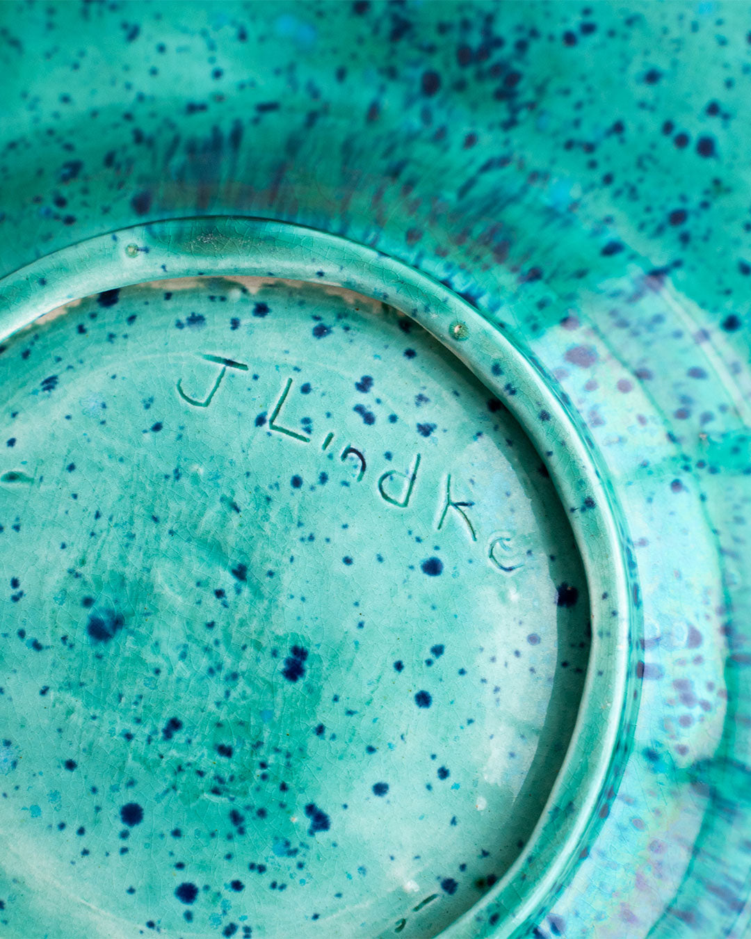 【VINTAGE】Mid Century Marble Ashtray 『J. LINDKE Studio Pottery』