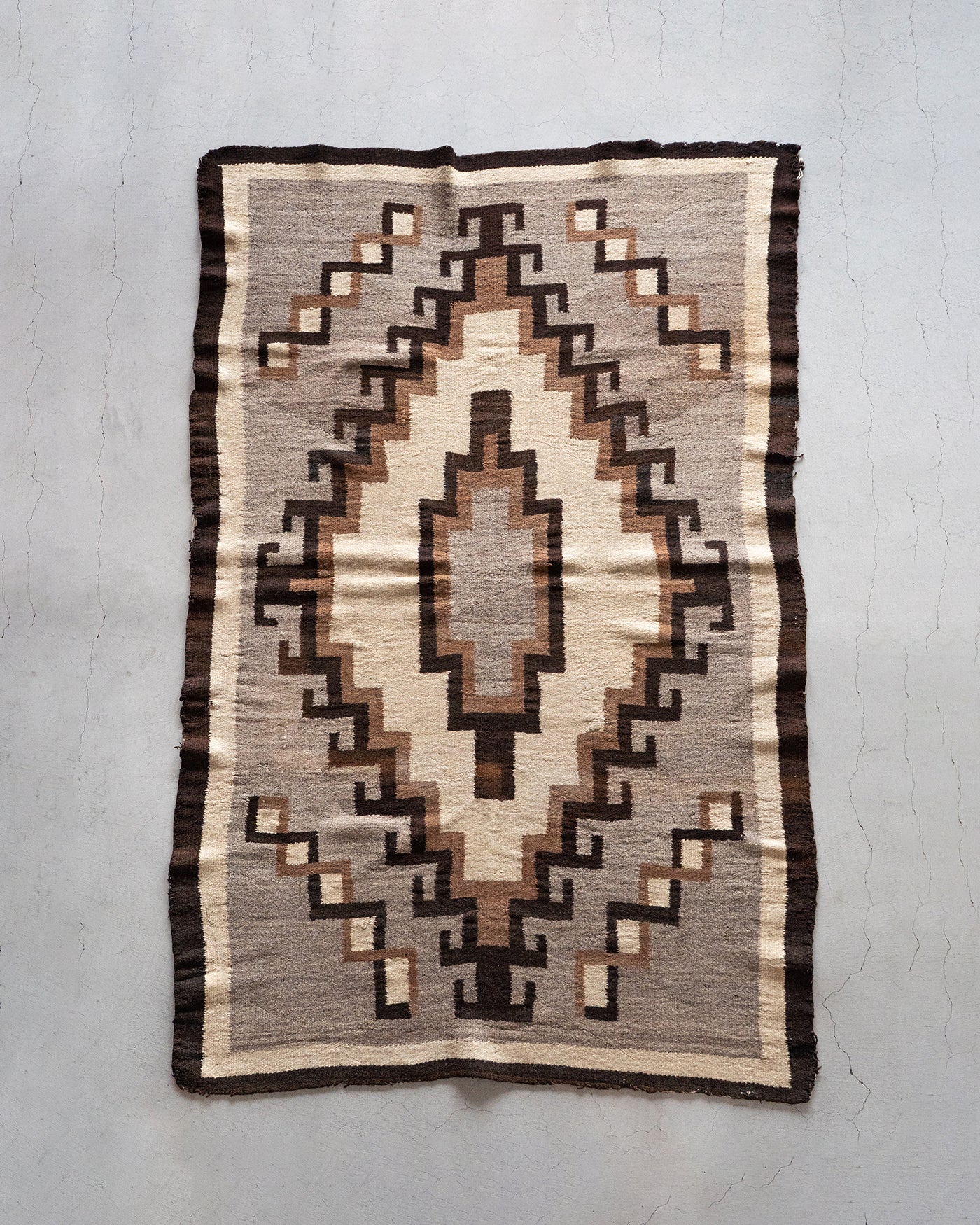 【VINTAGE】40-60s Navajo Rug "Good Condition & Design"