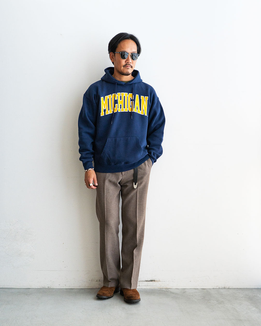 【VINTAGE】90s SANTEE SWEATS Sweat Hoodie 『MICHIGAN』 Made in U.S.A.
