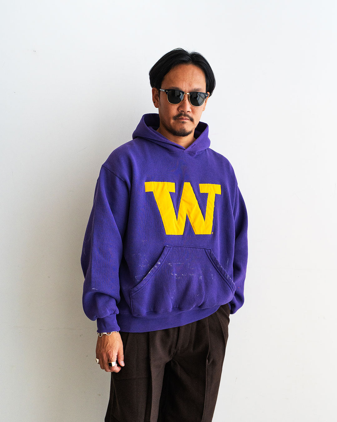 【VINTAGE】90s M. J. SOFFE Sweat Hoodie 『W』 Made in U.S.A.