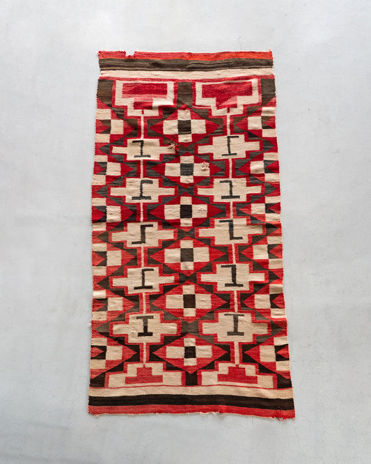 【VINTAGE】40-60s Navajo Rug "Big Size & Good Design"