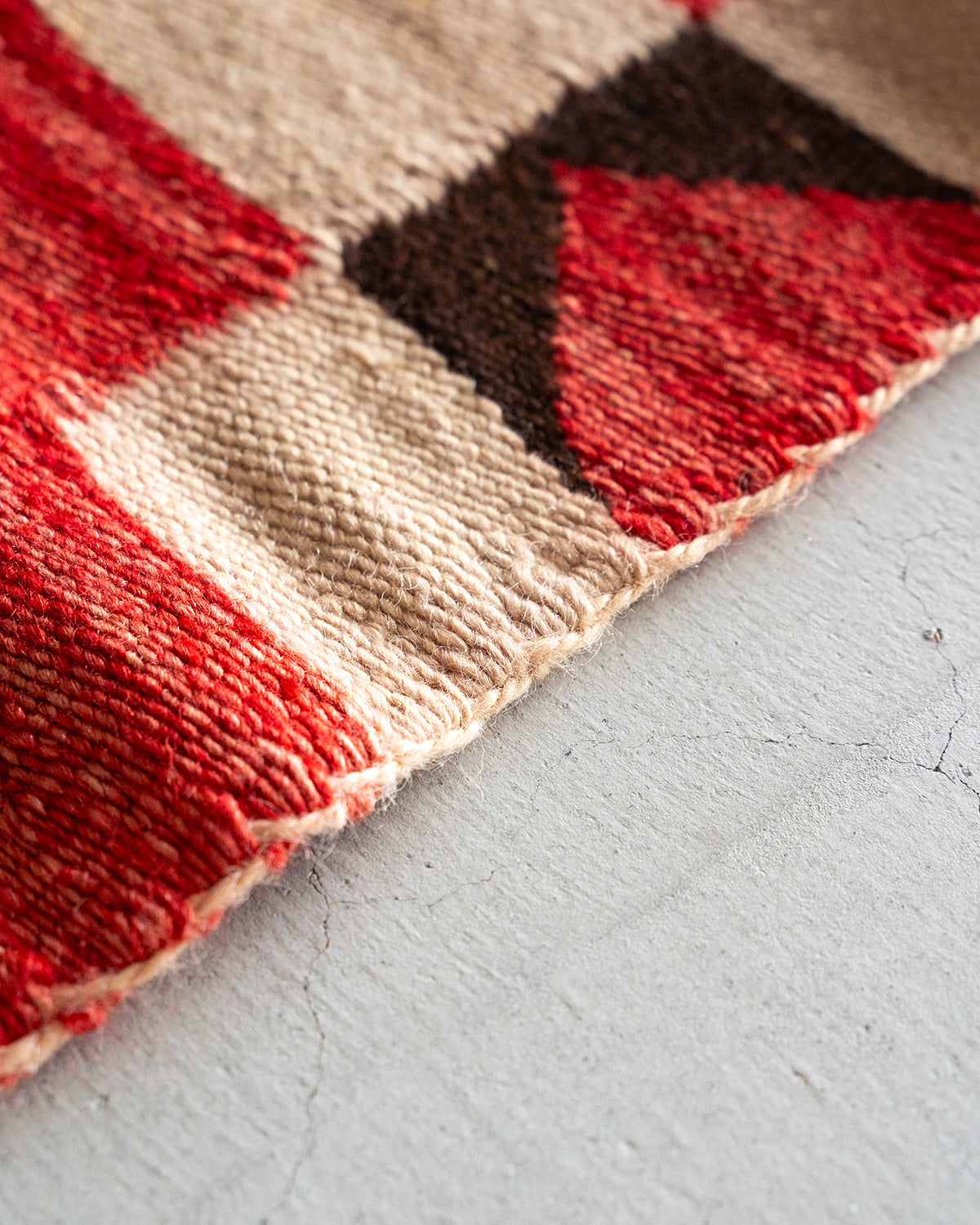 【VINTAGE】40-60s Navajo Rug "Big Size & Good Design"
