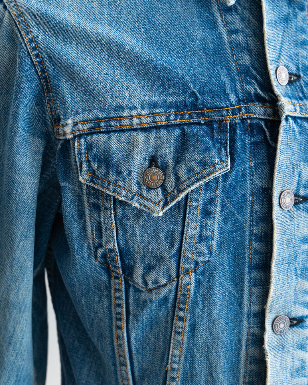 【VINTAGE】60-70s Levis 70505 Denim Jacket ”Big E” 『Big Size & Good Custom』