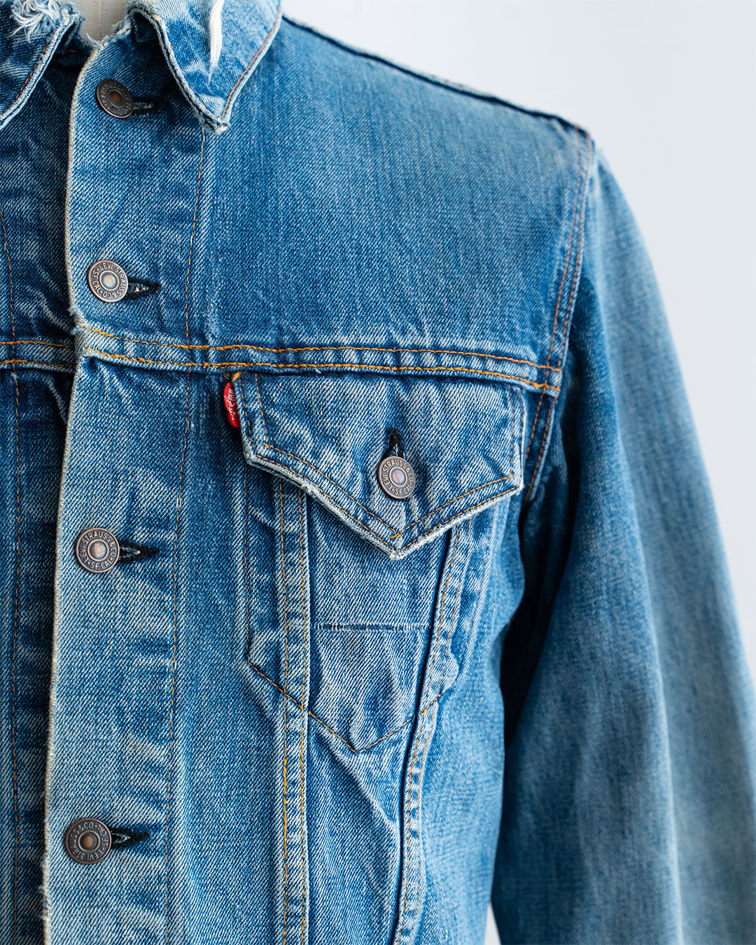 【VINTAGE】60-70s Levis 70505 Denim Jacket ”Big E” 『Big Size & Good Custom』
