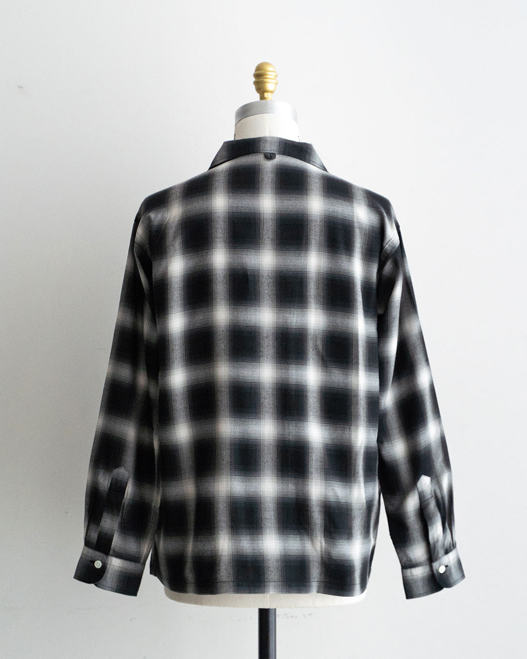 【A VONTADE】 Ombre Check Open Collar Shirts