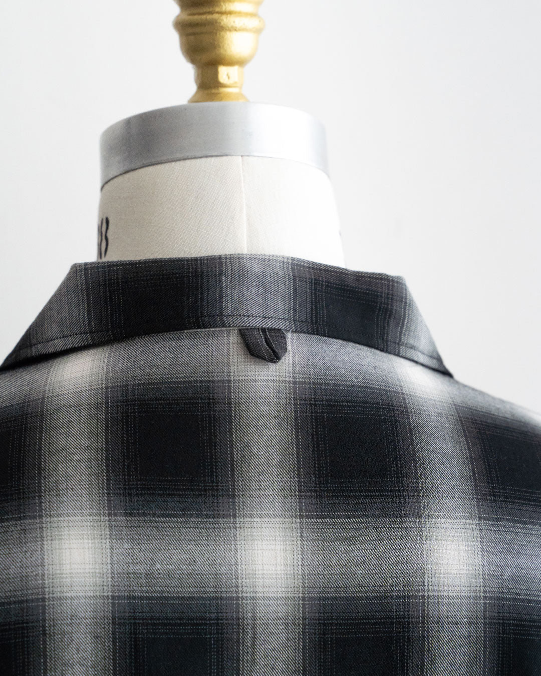 【A VONTADE】 Ombre Check Open Collar Shirts