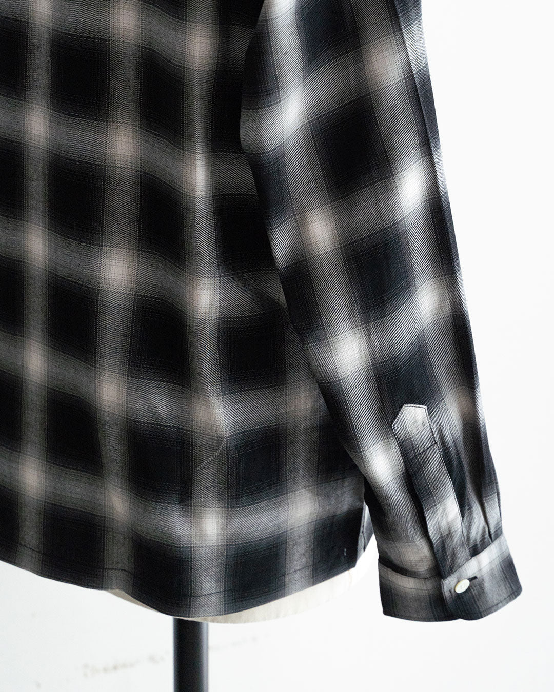 【A VONTADE】 Ombre Check Open Collar Shirts
