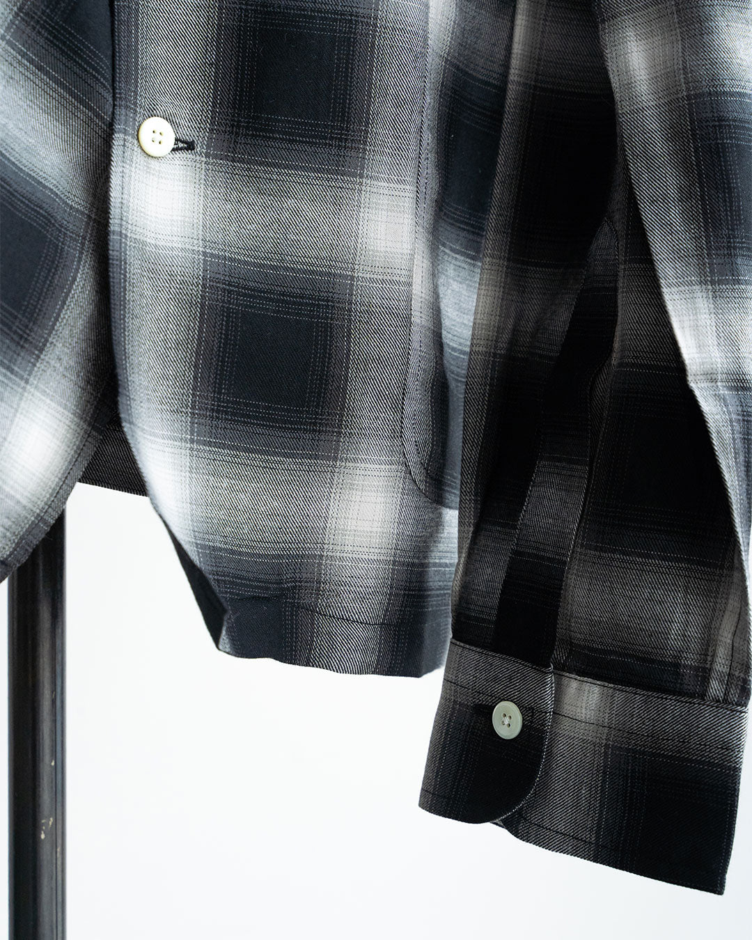 【A VONTADE】 Ombre Check Open Collar Shirts