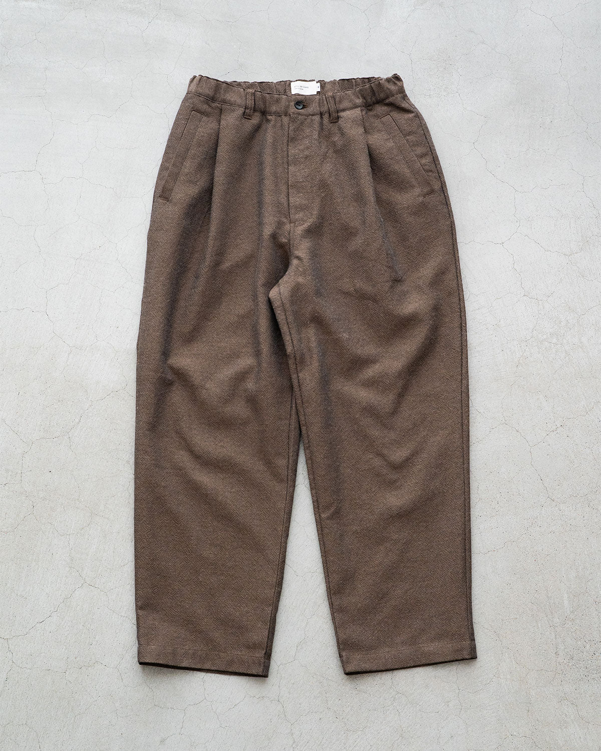 【STILL BY HAND】Deep 1Tuck Poly/Cotton Pants