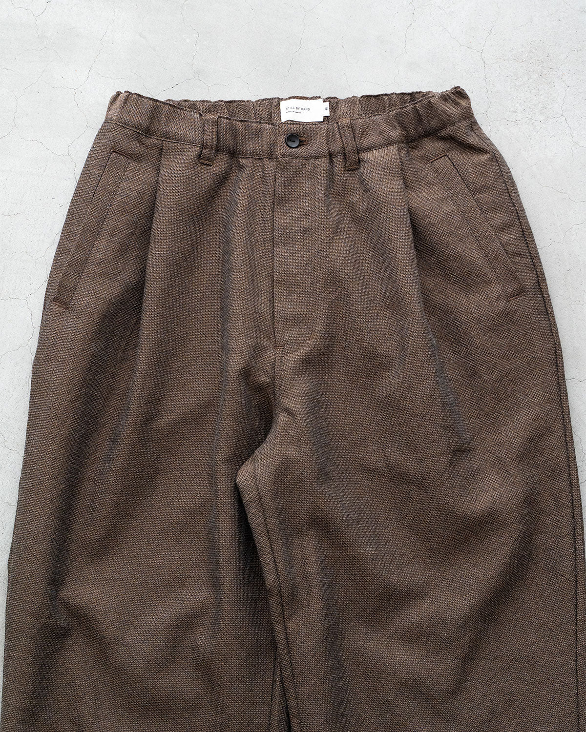 【STILL BY HAND】Deep 1Tuck Poly/Cotton Pants