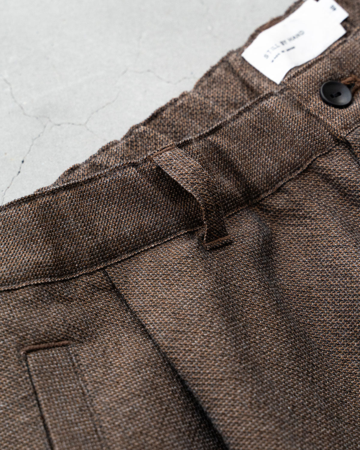 【STILL BY HAND】Deep 1Tuck Poly/Cotton Pants