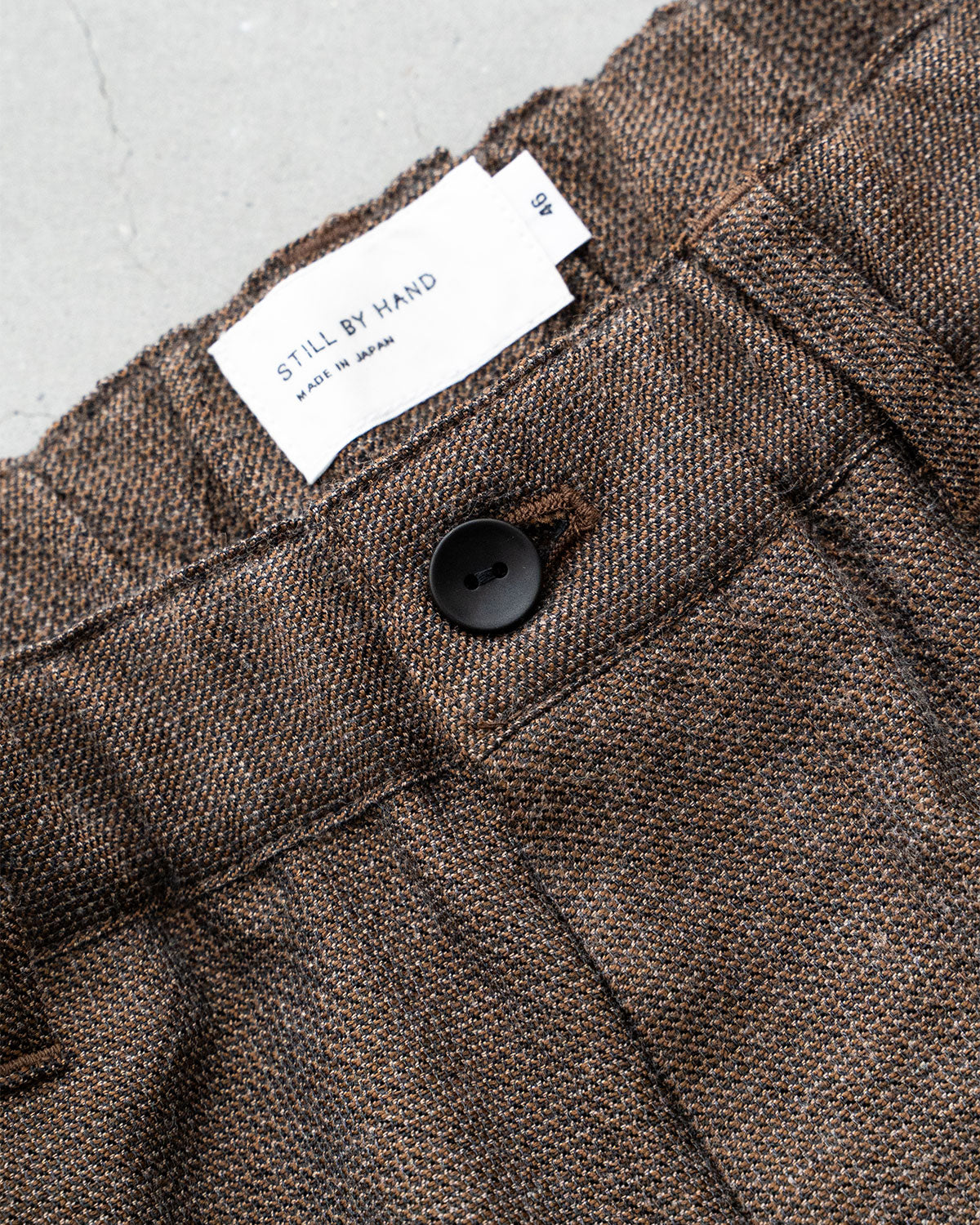 【STILL BY HAND】Deep 1Tuck Poly/Cotton Pants