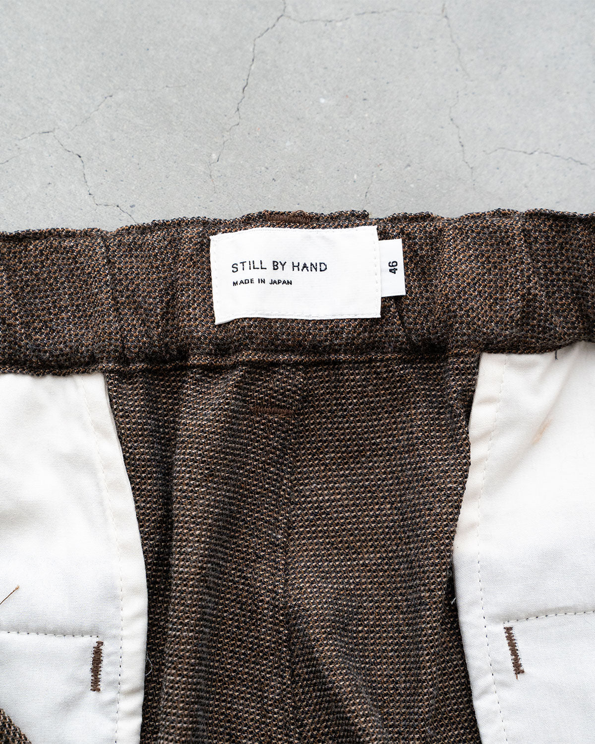 【STILL BY HAND】Deep 1Tuck Poly/Cotton Pants