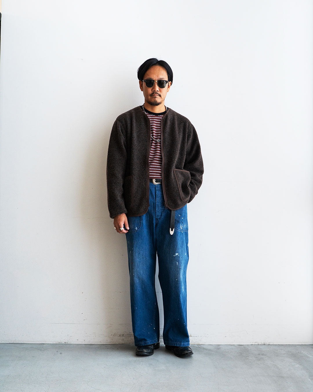 着用モデル 身長175cm　体重69kg / 着用サイズ  M / カラー  Dk Brown